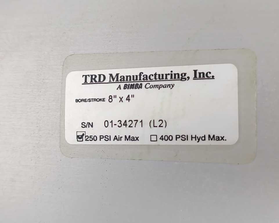 BIMBA / TRD Manufacturing 8" x 4" Bore/Stroke Cylinder PSi AIR Max