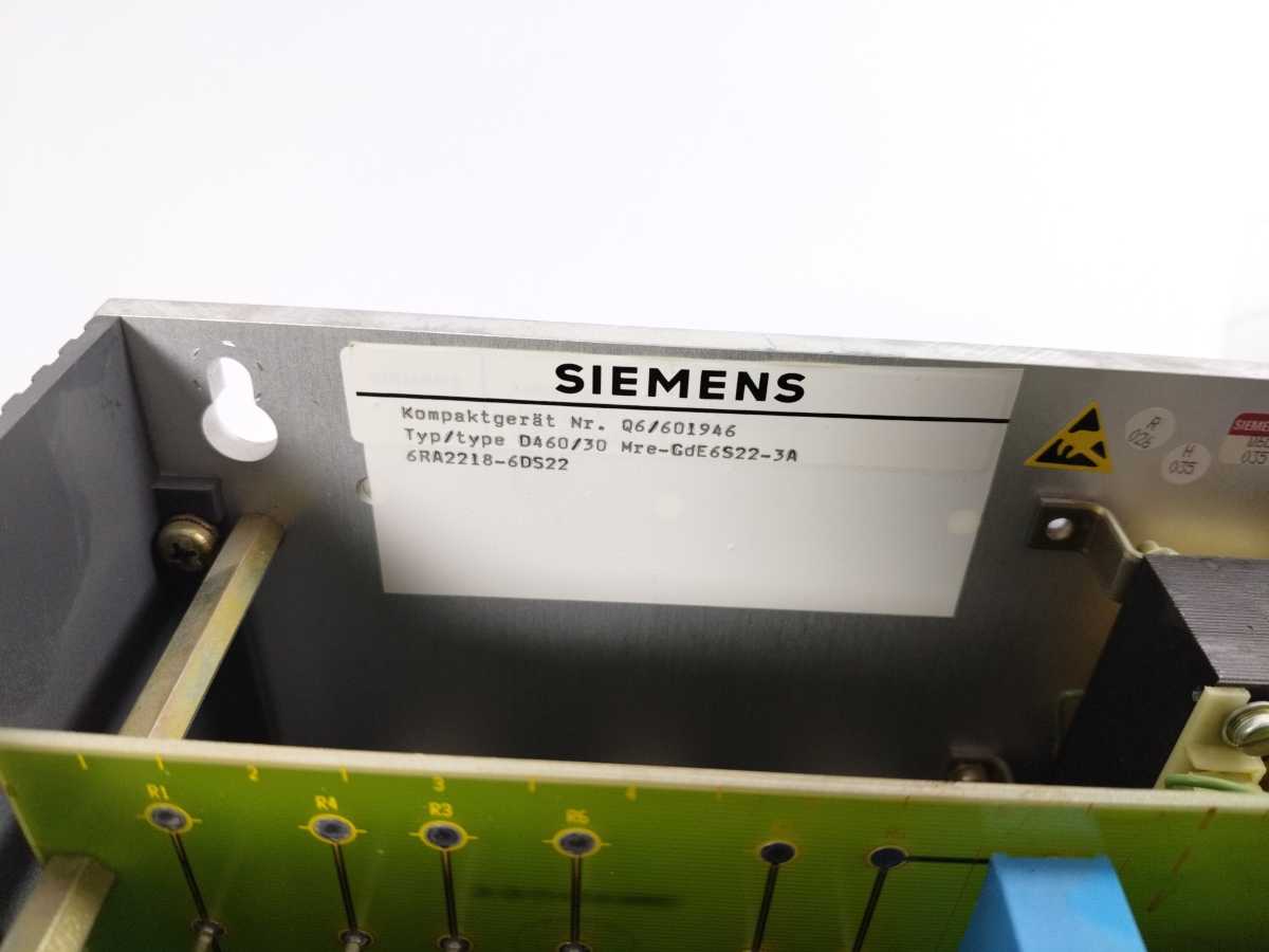 Siemens 6RA2218-6DS22-0 D460/30Mre-GdE6S22-3A SIMOREG K Compact Converter