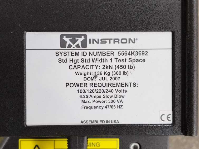 Instron 5564K3692 5564 Advanced Materials Testing System