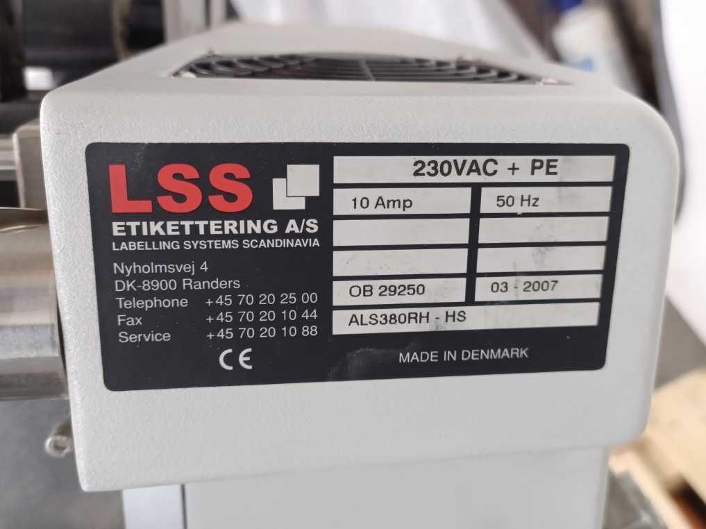 LSS Etikettering ALS380RH-HS High Speed Labeling System 230VAC + PE