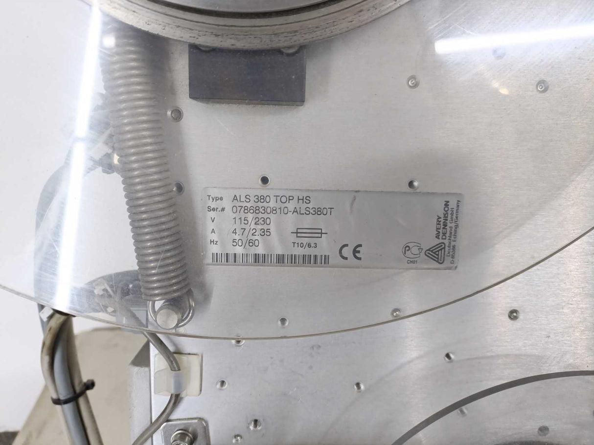 LSS Etikettering ALS380HS-RH High Speed Labeling System 230VAC + N +PE