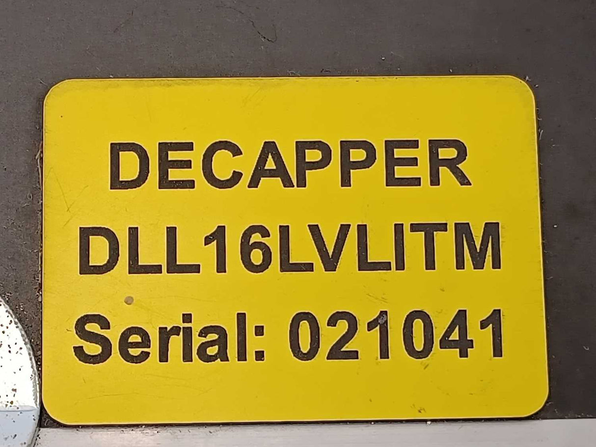 Pneumat - System DLL16LVLITM CDC-96CH-IT-DD Decapper Safe Cap 96 CDC-96CH