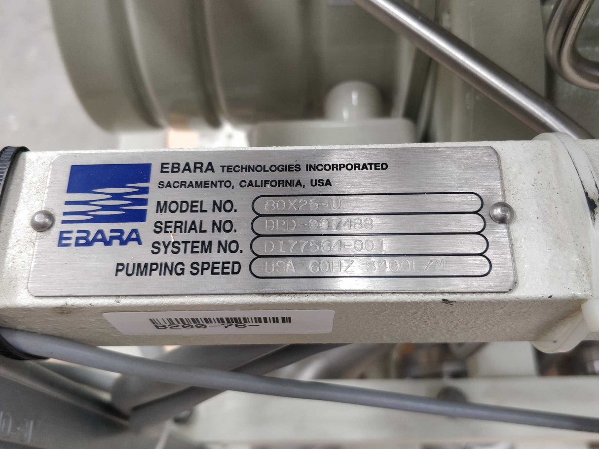 Ebara 80X25-U Dry pump vacuum pump