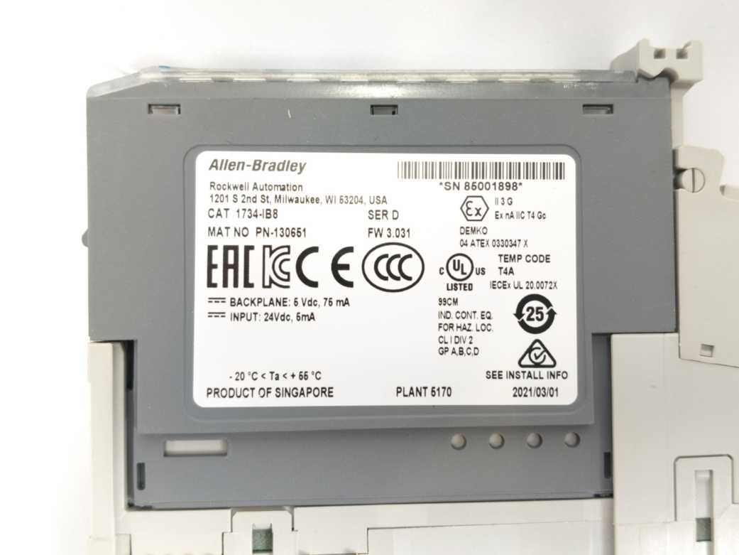 AB 1734-IB8 Ser.D, W:1734-MB, Ser.A, 1734-RTBS, Ser.A