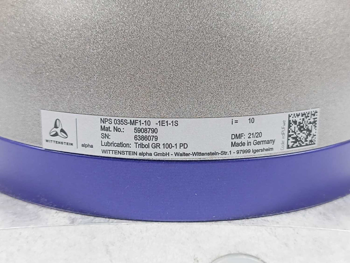 Wittenstein NPS035S-MF1-10-1E1-1S Low-backlash Planetary Gearboxes i: 10