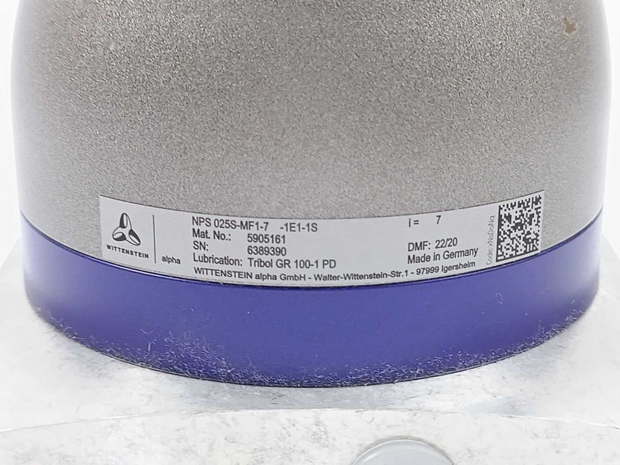 Wittenstein NPS025S-MF1-7-1E1-1S Alpha Basic Line Planetary Gearbox i: 7