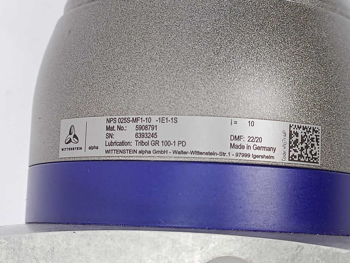 Wittenstein NPS025S-MF1-10-1E1-1S In-line Planetary Servo Gearbox i: 10