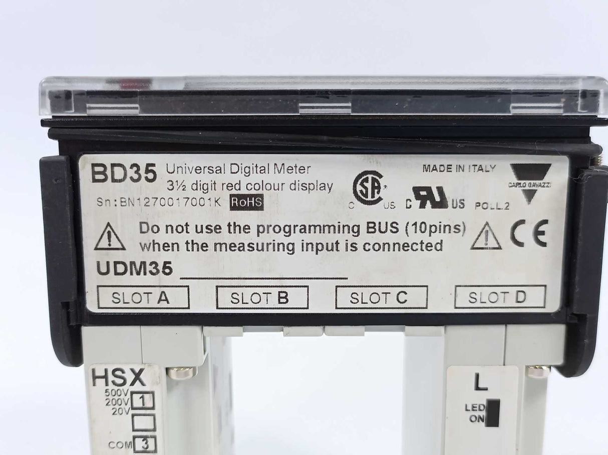 Carlo Gavazzi BD35 Universal Digital Meter w/ BQ HSX & BPL