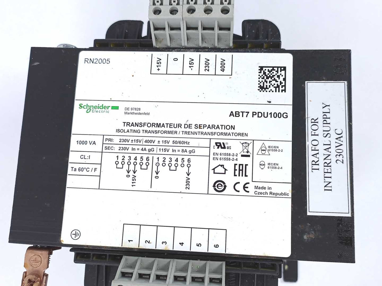 Schneider Electric ABT7 PDU100G Phaseo ABT7 Transformer. 400 / 230 V AC