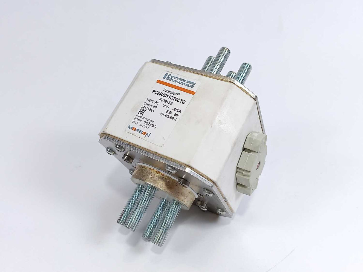 MERSEN PC84UD11C20CTQ Ultra-Rapid Square Fuse 1100 V AC, not used, only mounted