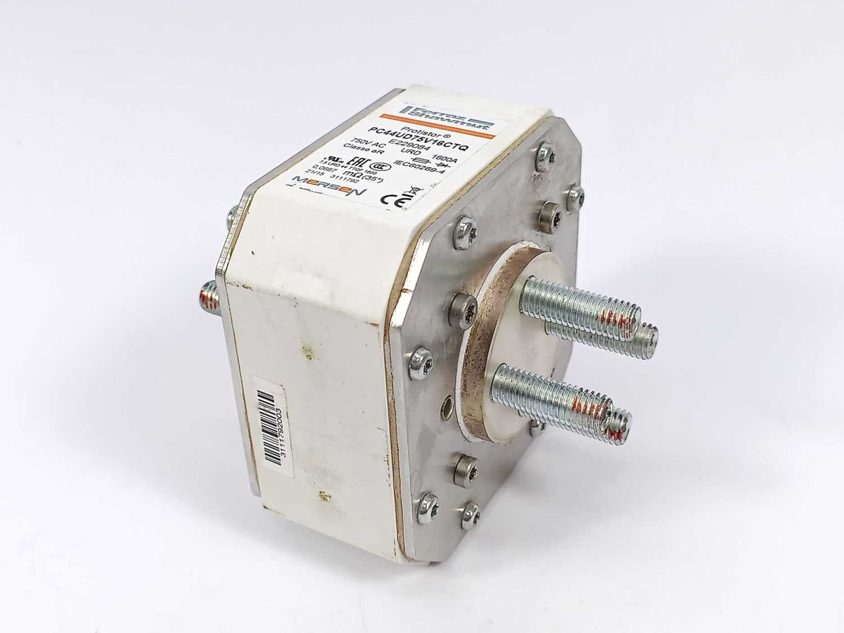 MERSEN PC44UD75V16CTQ Ultra-Rapid Square Fuse 750 VAC, not used, only mounted