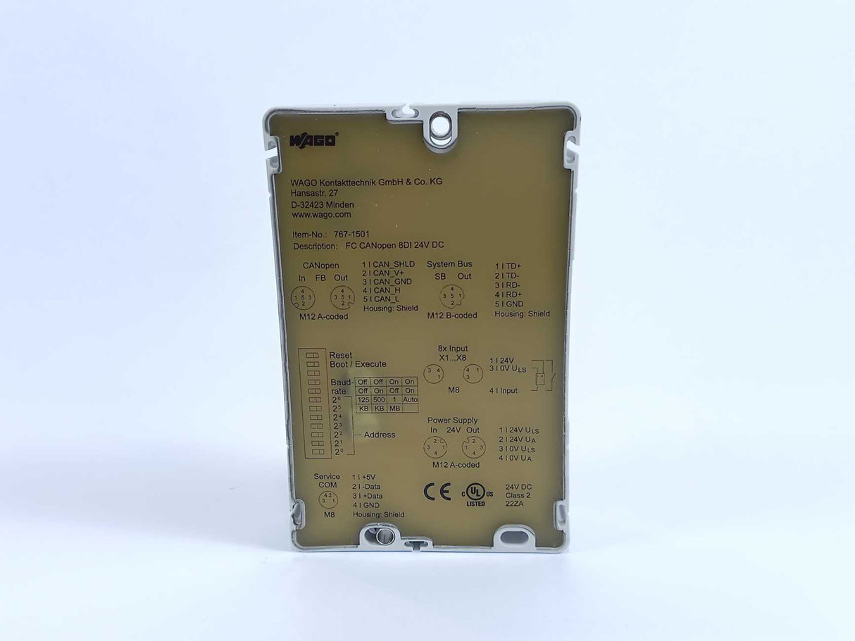 Wago 767-1501 FC 8DI CANopen; 8-Channel Digital Input 24VDC