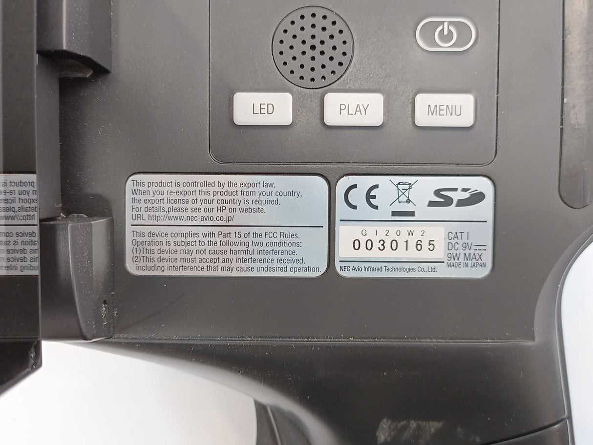NEC G120W2 InfReC Thermo Gear Handheld Thermal Imaging Camera