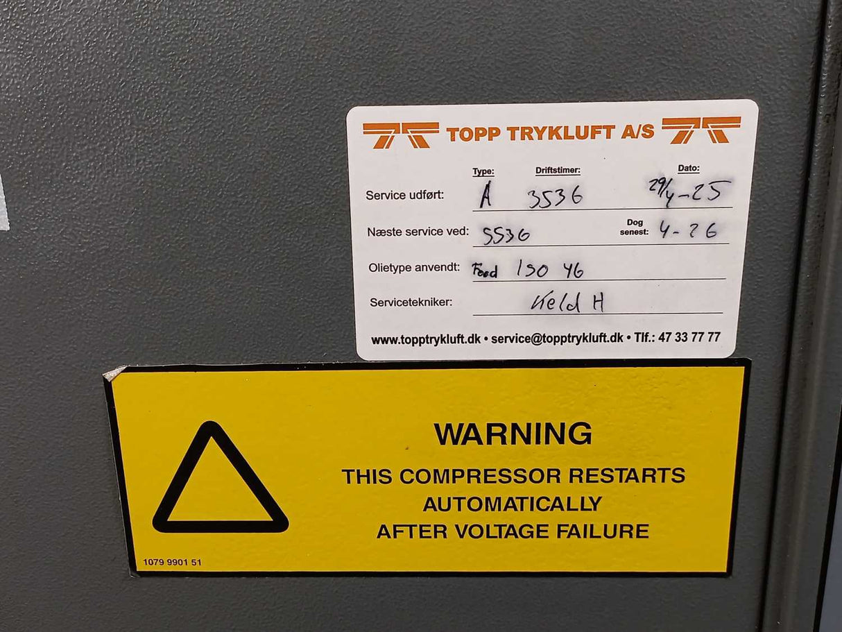 Atlas Copco GX2 9 200 Air Compressor w/ 9097509014 & 9095319982