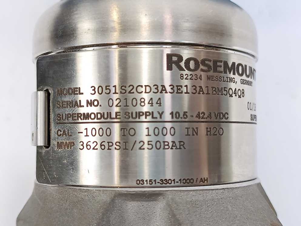Rosemount 3051S2CD3A3E13A1BM5Q4Q8 Super Module Supply 10.5-42.4VDC