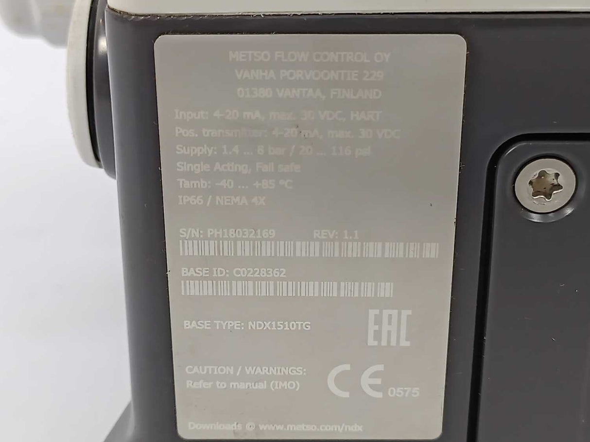 METSO NDX1510TG-NN0N0000 C0228362 Neles NDX Valve Controller