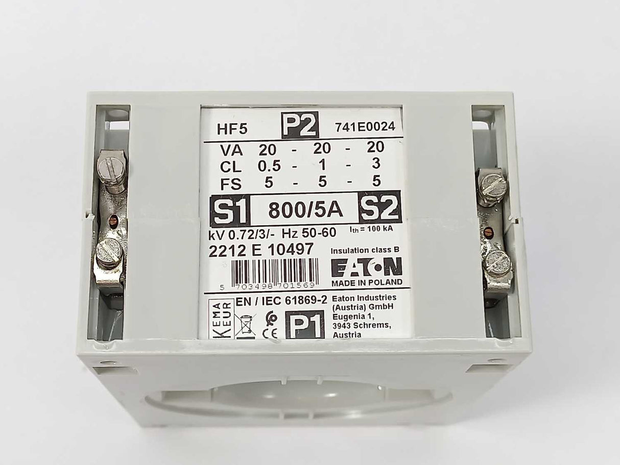 Eaton 741E0024 HF5-800/5A Current Transformer
