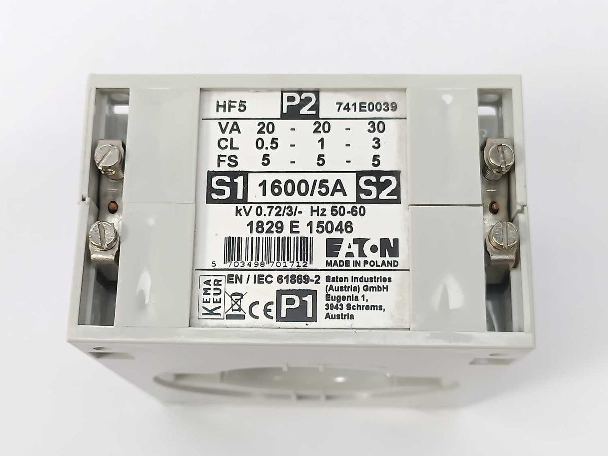Eaton 741E0039 Current transformer HF5 1600A/5A