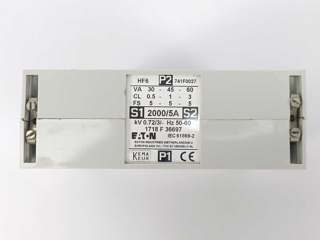 Eaton 741F0027 Current Transformer HF6 2000A/5A