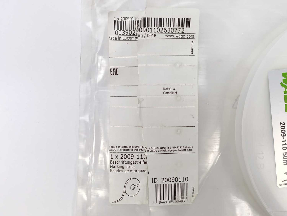 Wago 2009-110 Terminal Block Marker Strip 50m