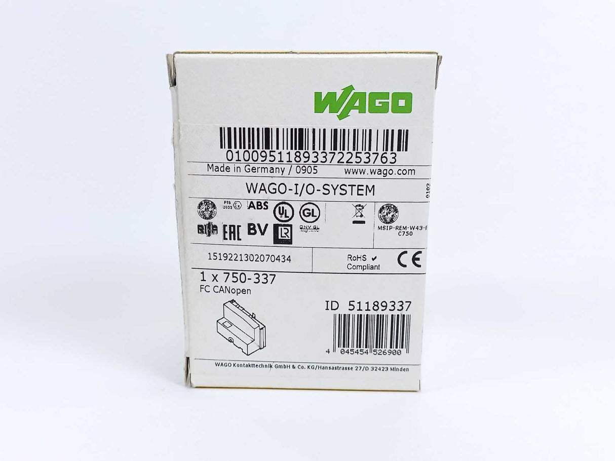 Wago 750-337 Fieldbus Coupler CANopen