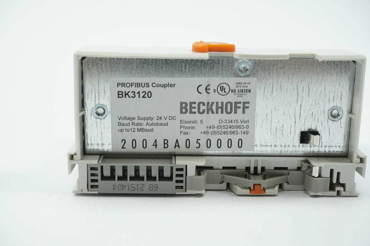 Beckhoff BK3120 PROFIBUS Economy plus Bus Coupler 24 VDC