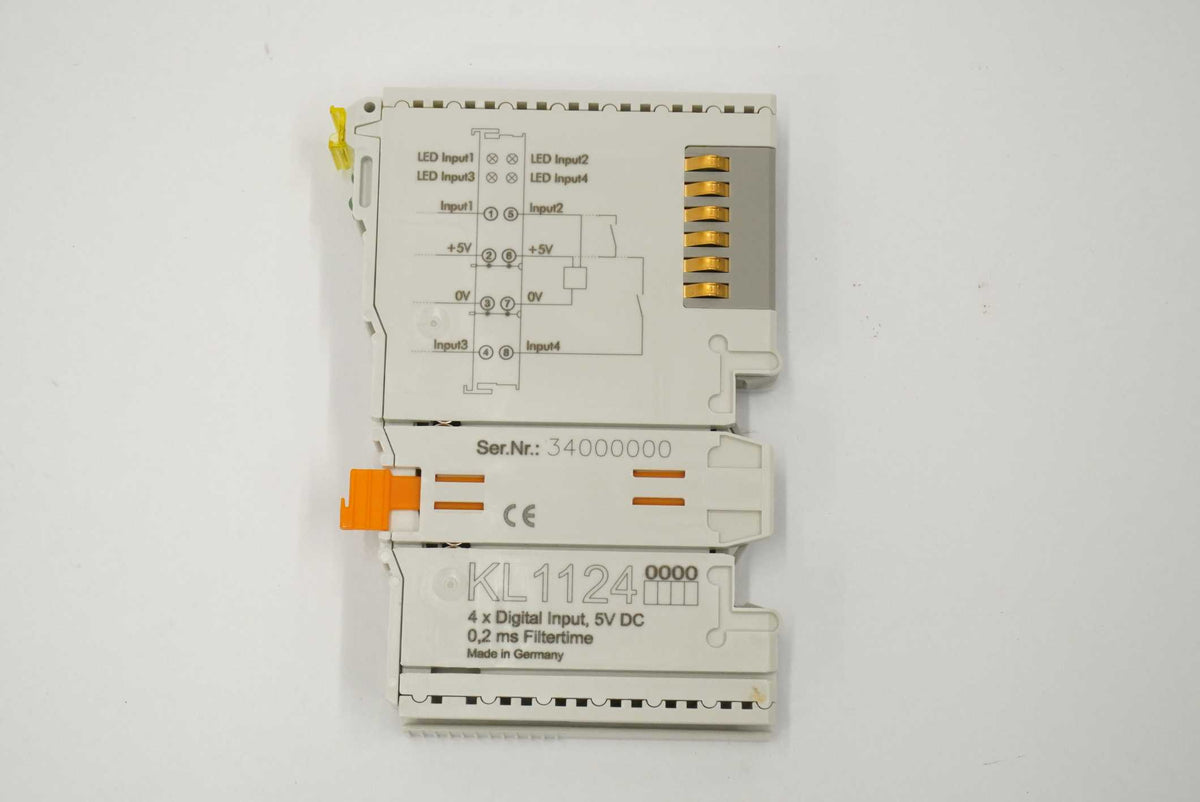 Beckhoff Automation KL1124 4-Channel Digital Input 5V DC Bus Terminal