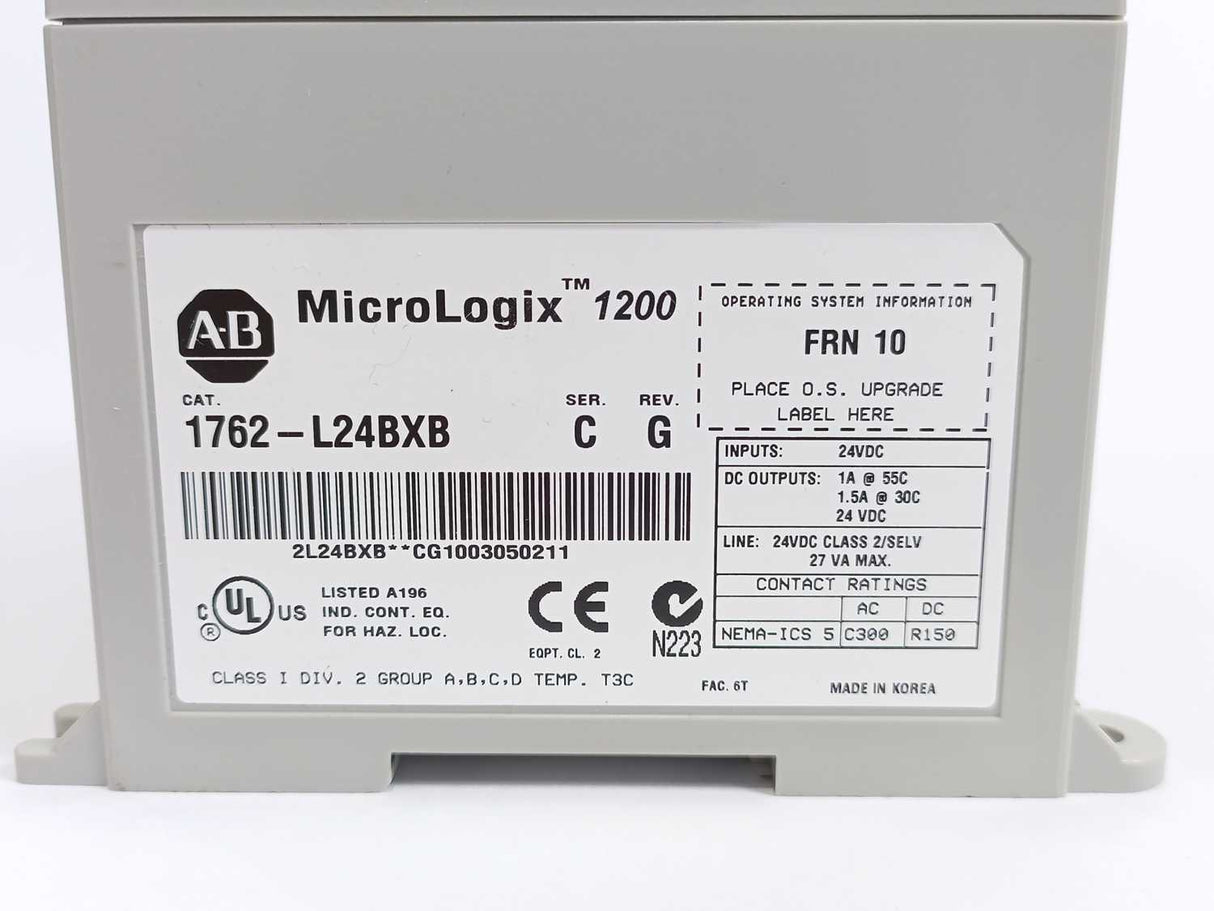 AB 1762-L24BXB Ser. C Rev. H MicroLogix 1200 Programmable Logic Controller