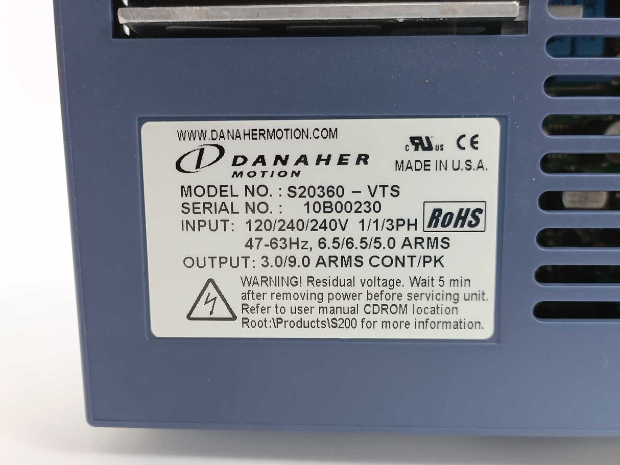 KOLLMORGEN S20360-VTS S200 Series Servo Drive