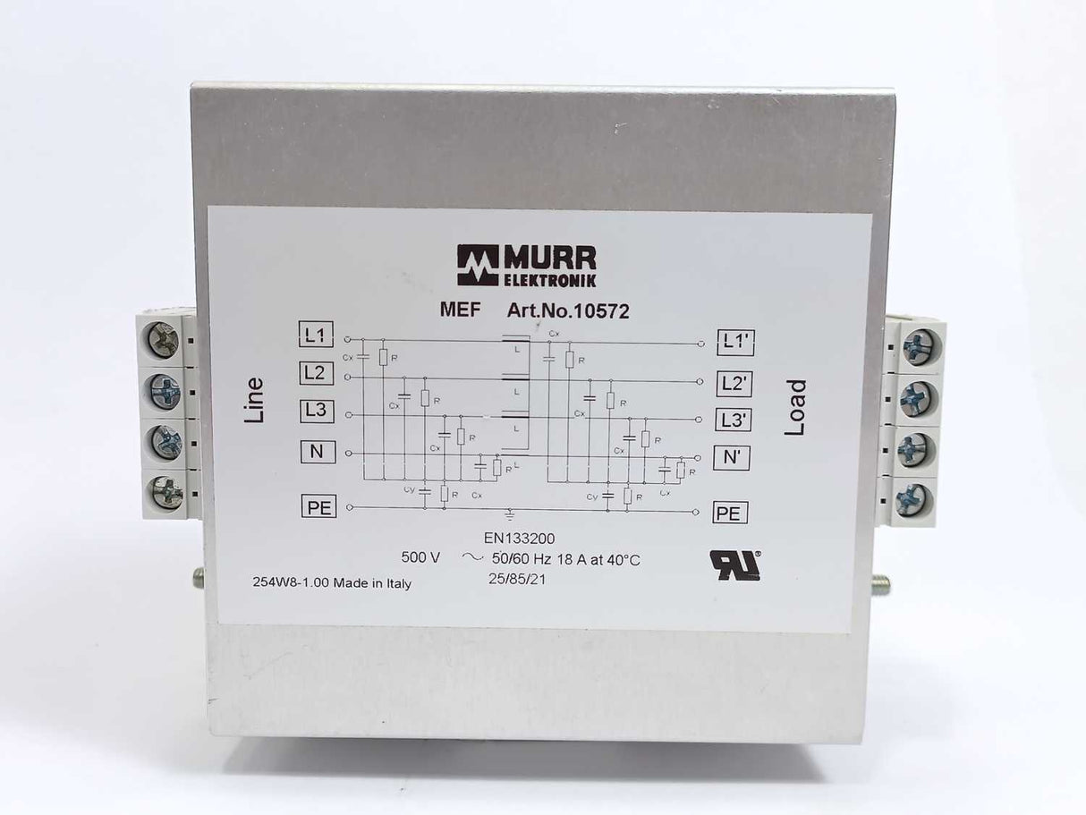 MURR Elektronik 10572 MEF EMC-Filter 3-Phase 1-Stage With Neutral