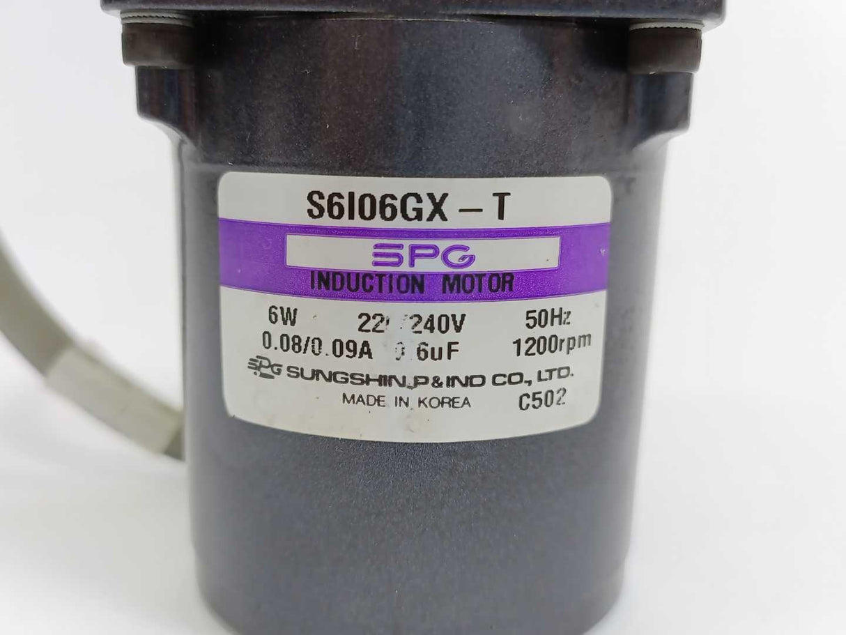 SPG S6DA15B Gearhead + S6I06GX-T Induction Motor