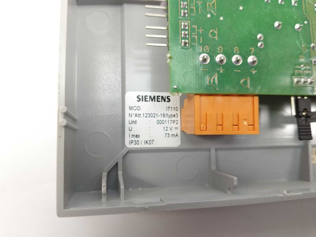 Siemens IT110 Security System Operator Panel