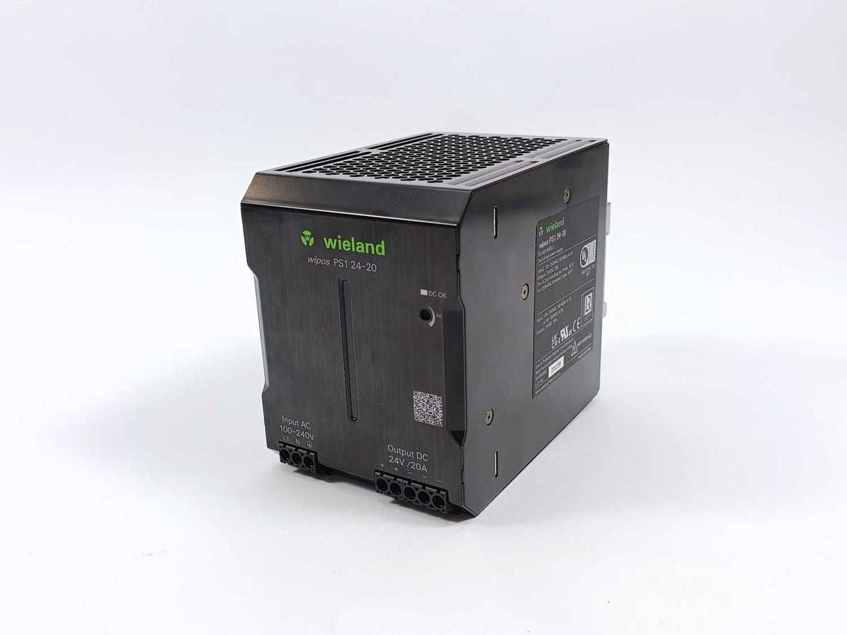 Wieland 81.000.6550.0 wipos PS1 24-20 Switching Power Supply 24VDC 20A