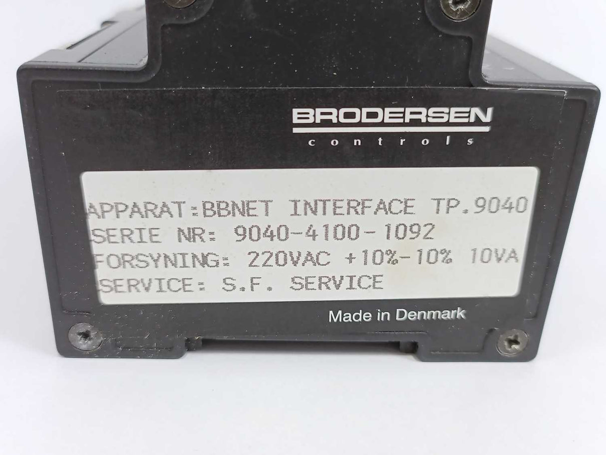 BRODERSEN UCB-61/BBNET/10 Rev.A/4.00 Backplane Bus Module TP. 9040