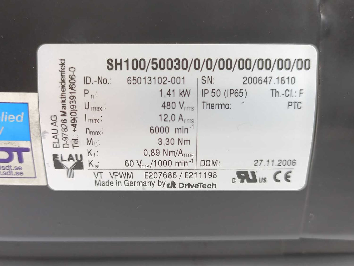 ELAU SH100/50030/0/0/00/00/00/00/00 Motor 1.41 kW