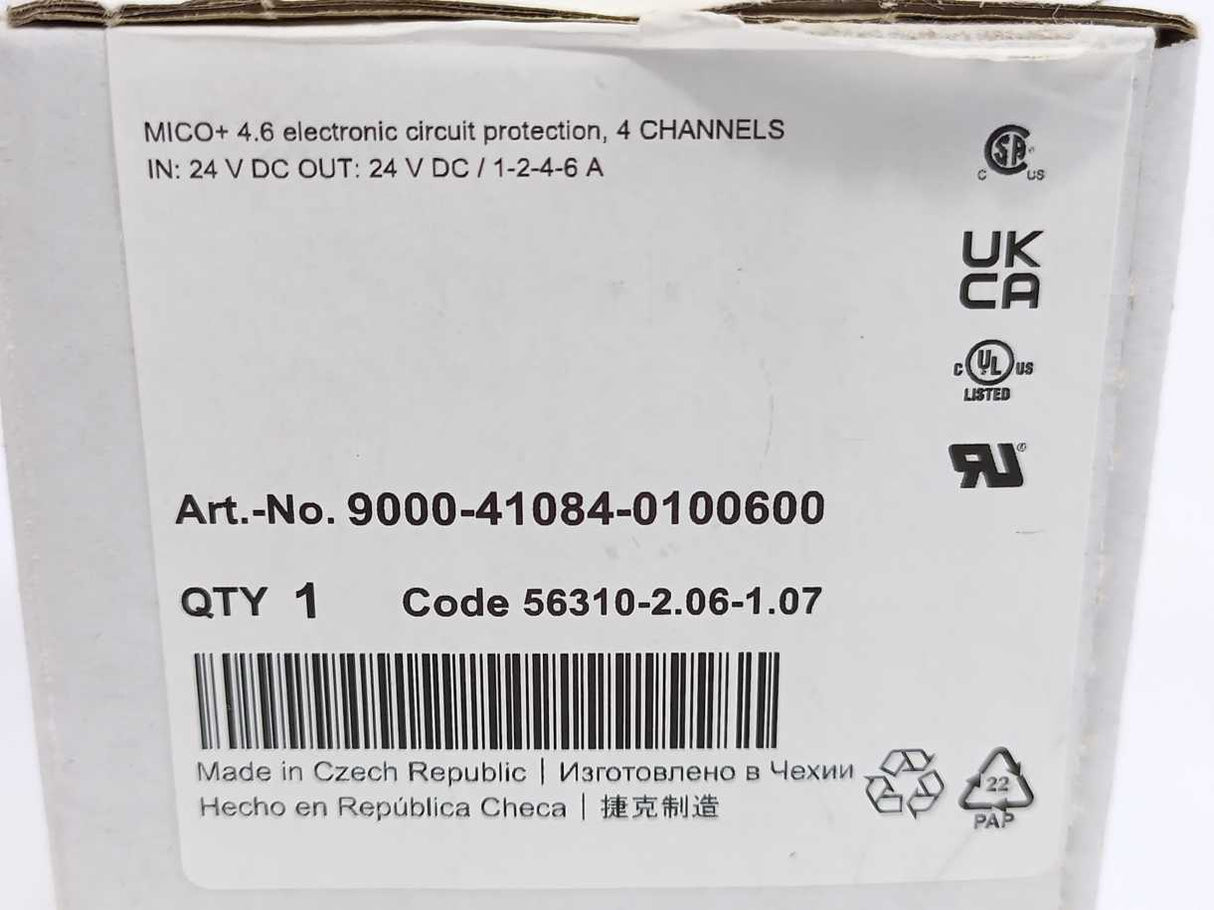 MURR Elektronik 9000-41084-0100600 Mico+4.6 Electronic Circuit Protection