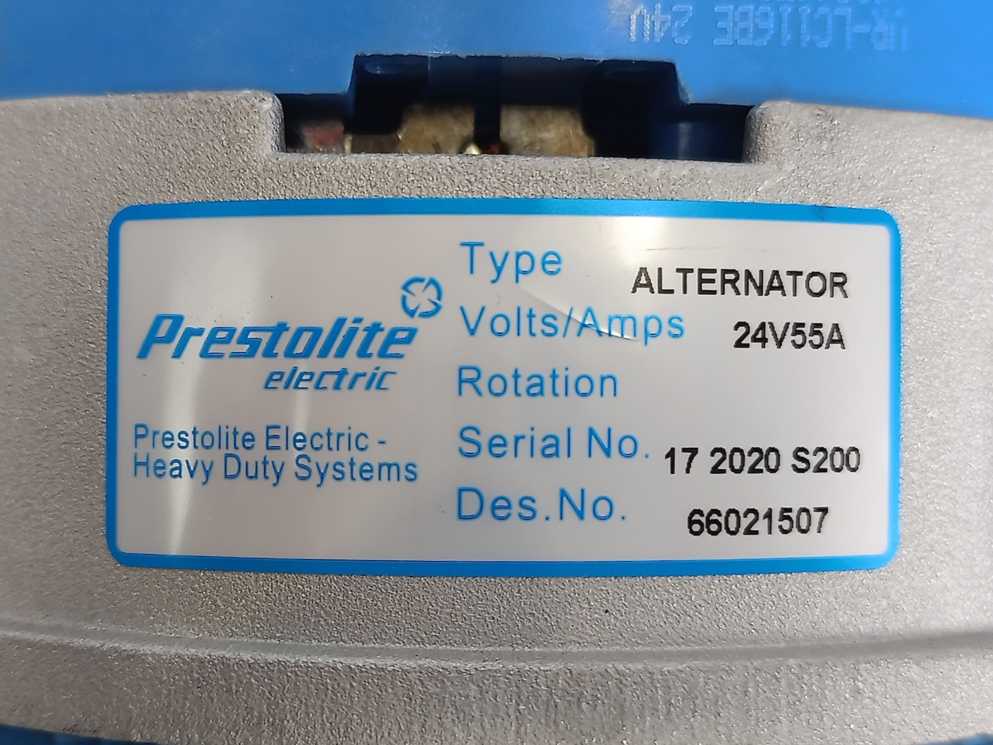 Prestolite 66021507 Leece Neville 24V 55A Brush Alternator