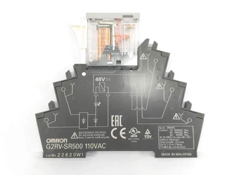 OMRON G2RV-SR500 AC110 Slim I/O General Purpose Relay Batch 10 pcs.