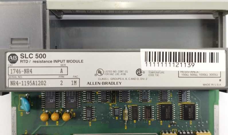 AB 1746-NR4 Ser. A, Frn. 2, SLC 500 RTD/Resistance Input Module