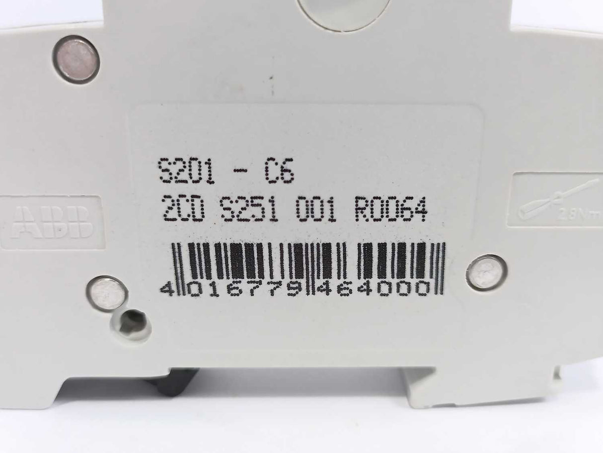 ABB 2CDS251001R0064 S201-C6 Miniature Circuit Breaker, Batch of 10 pcs.