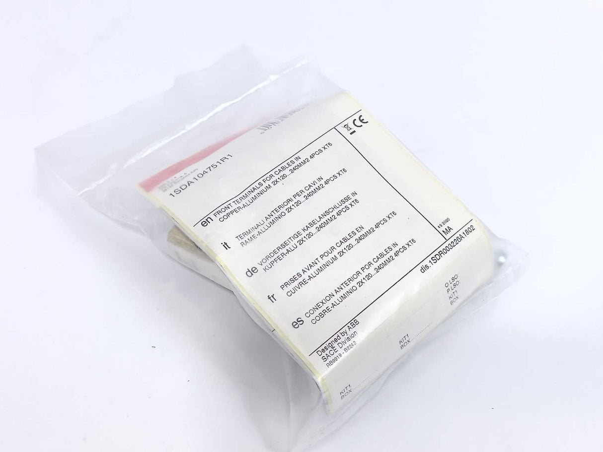 ABB 1SDA104751R1 KIT FC CuAl 2x240M Front Terminals for Cables, Set of 4