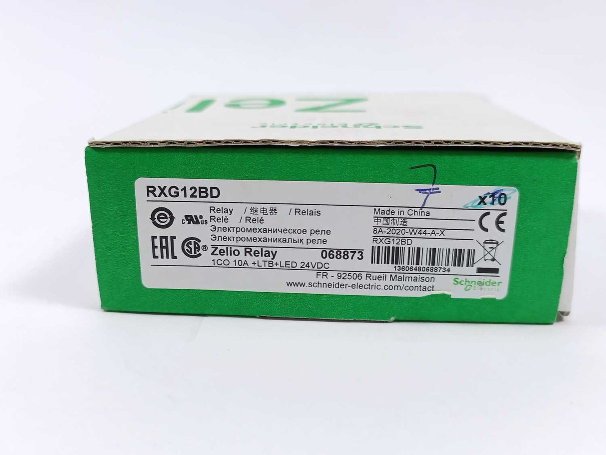 Schneider Electric RXG12BD Interface Plug in Relay, Batch of 7 pcs.