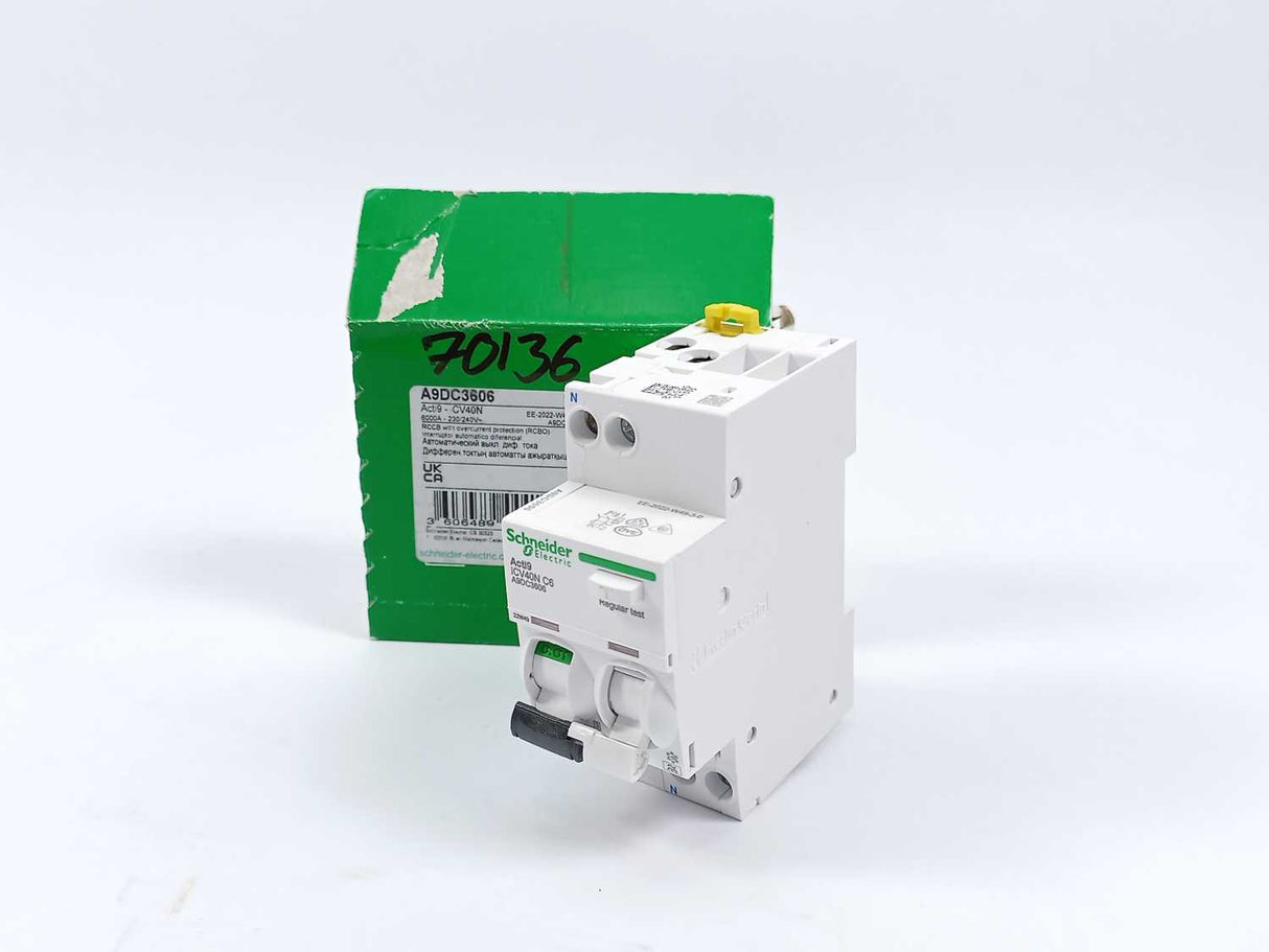 Schneider Electric A9DC3606 Acti9 Residual Current Breaker 1P+N