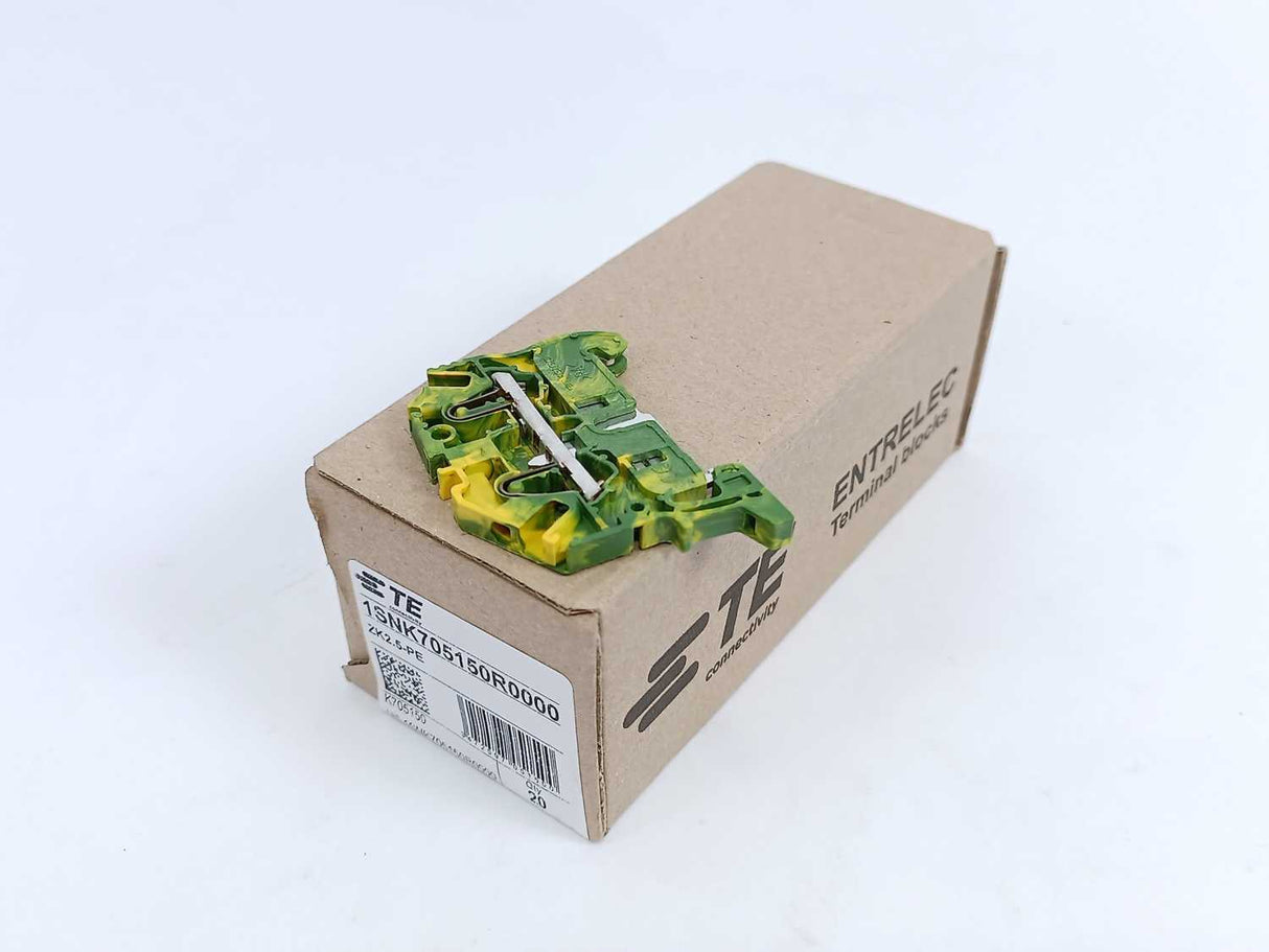 TE Connectivity 1SNK705150R0000 DIN Rail Mount Terminal Block, 18Pcs.