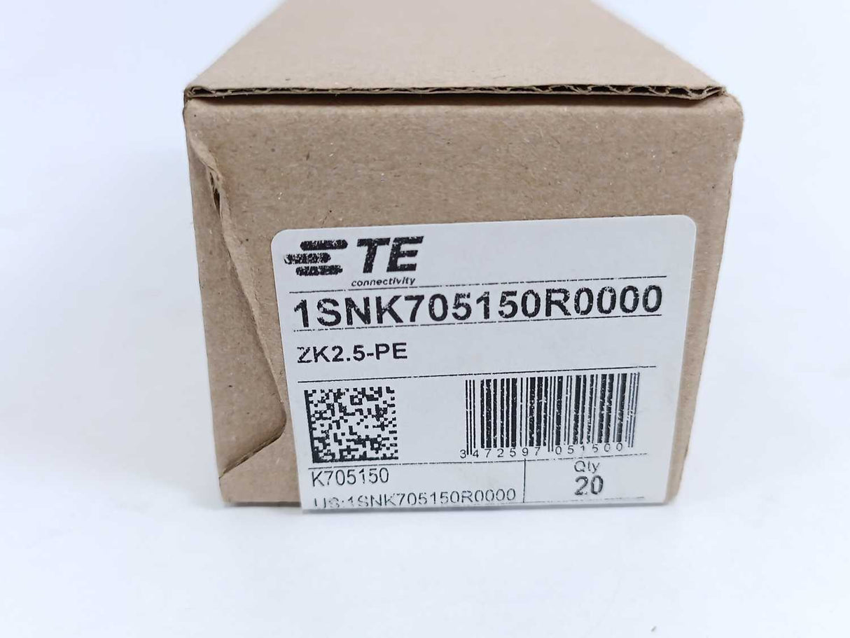 TE Connectivity 1SNK705150R0000 DIN Rail Mount Terminal Block, 18Pcs.