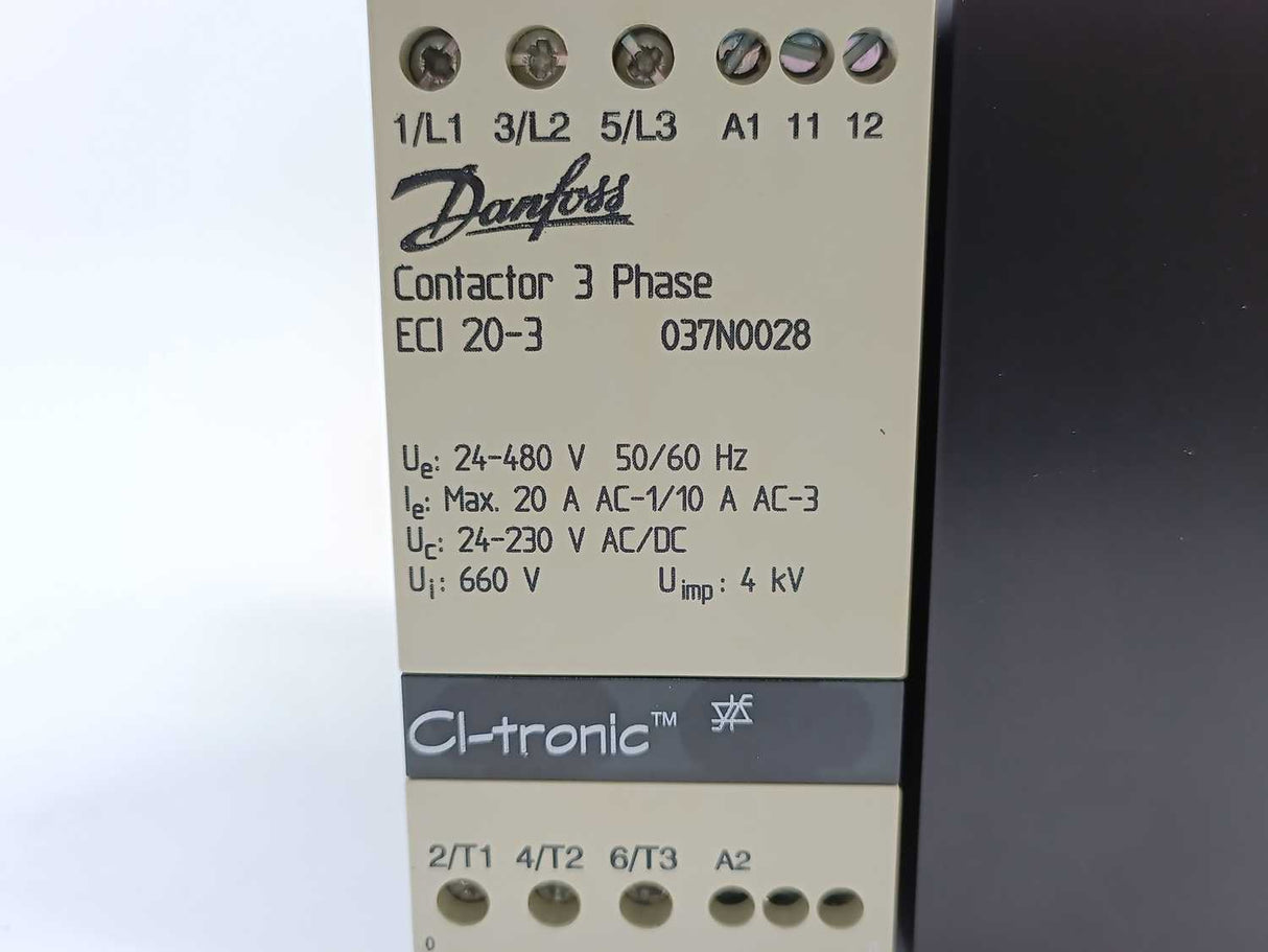 Danfoss 037N0028 CI-tronic ECI 20-3 Used, 24-480V 20A