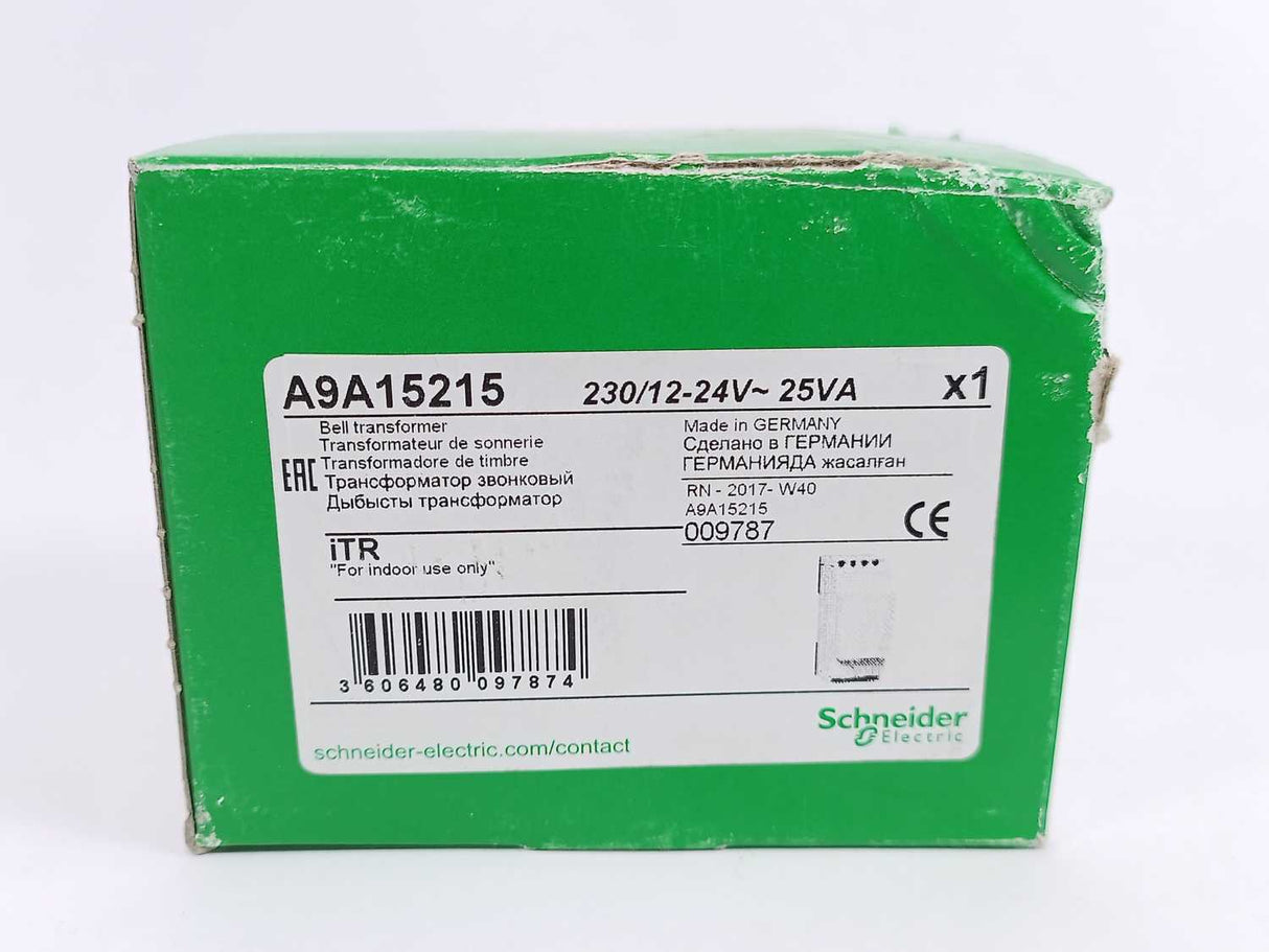 Shneider Electric A9A15215 Bell Transformer 230/12-24V-25VA