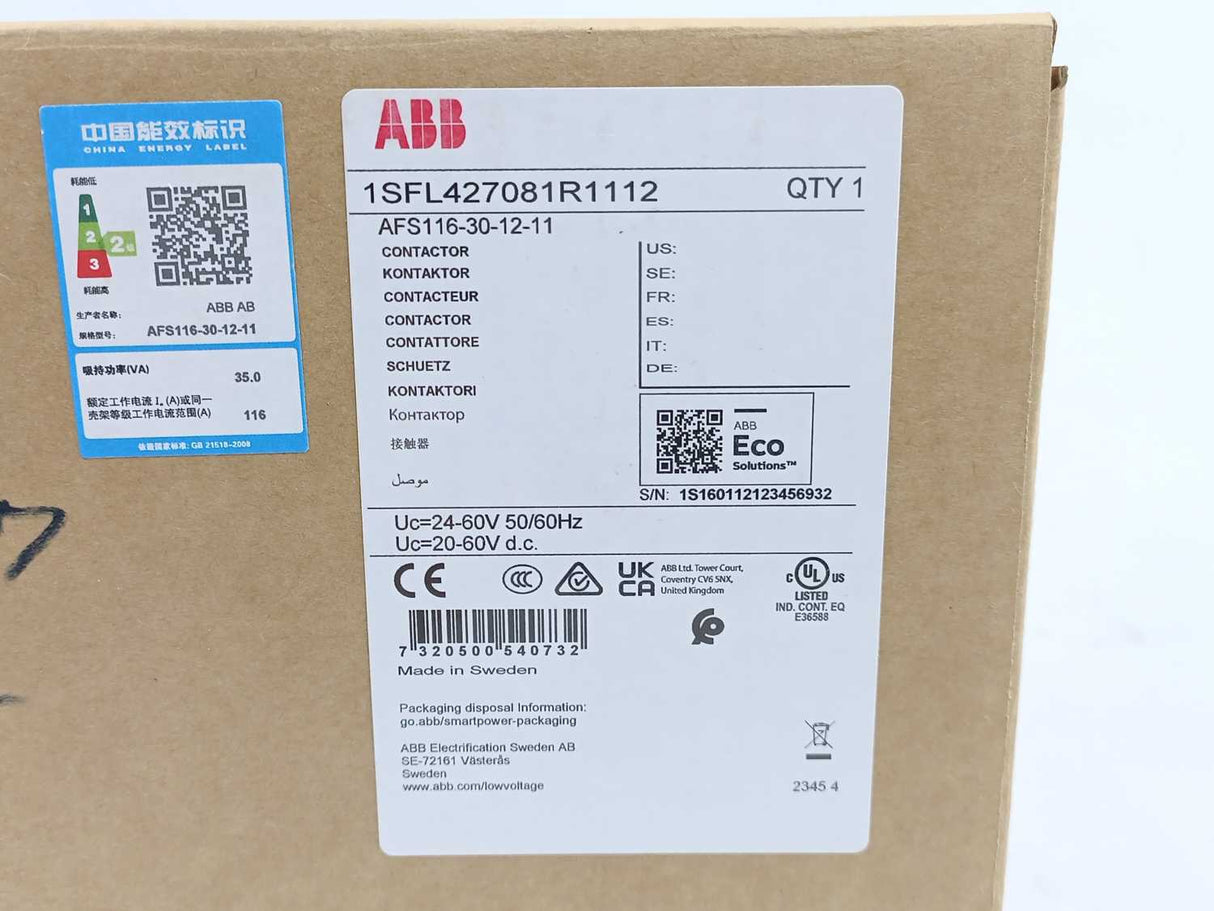 ABB 1SFL427081R1112 Contactor AFS116-30-12-11