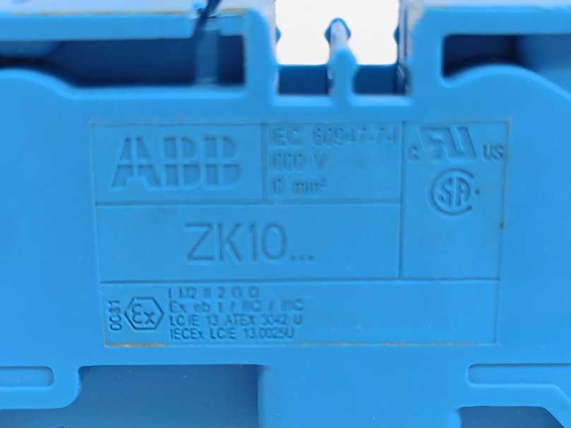 TE Connectivity 1SNK710020R0000 PI-Spring clamp Terminal Block ZK10-BL 20 Pcs.