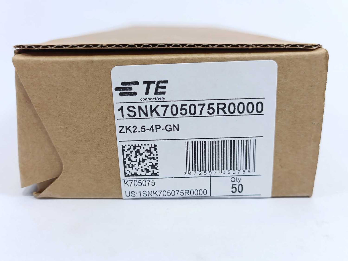 TE Connectivity 1SNK705075R0000 ZK2.5-4P-GN PI-Spring clamp - Green 50 Pcs.
